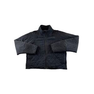 Lululemon Calm Jacket Womens 10 Black Quilted Full Zip Lightweight Athletic